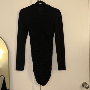 BLACK CINCH DRESS